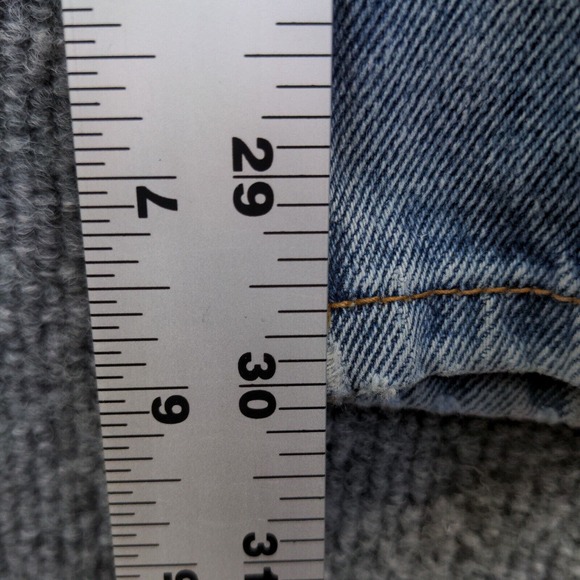 Eddie Domani Men's Straight Leg Jeans Blue 32x32 Stone Wash Denim 5-Pocket - Picture 13 of 13